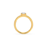 Cushion-Cut Diamond Solitaire Ring in Yellow Gold – Classic & Elegant | JewelVerra