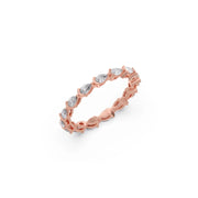 Eternity Diamond Band Ring – Yellow Gold with Oval Lab-Grown Diamonds | JewelVerra