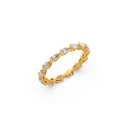 Eternity Diamond Band Ring – Yellow Gold with Oval Lab-Grown Diamonds | JewelVerra