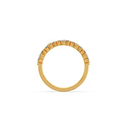 Marquise Diamond Band Ring in Yellow Gold – Dainty Stacking Ring for Women | JewelVerra