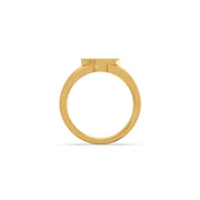 Marquise Diamond Ring in Yellow Gold – Minimalist Solitaire Style | JewelVerra