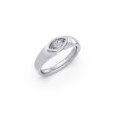 Marquise Diamond Ring in Yellow Gold – Minimalist Solitaire Style | JewelVerra