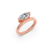 Marquise Solitaire Gold Ring for Women – Elegant Minimal Design with Single Diamond | JewelVerra