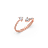 Open Heart Diamond Ring in White Gold – Romantic Minimal Style | JewelVerra