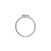 Open Heart Diamond Ring in White Gold – Romantic Minimal Style | JewelVerra