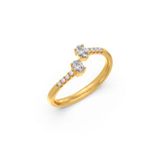 Oval Diamond Engagement Ring in Yellow Gold – Sparkling Lab-Grown Diamonds | JewelVerra