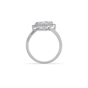 Double Marquise Halo Diamond Ring for Women – White Gold Open Ring Design | JewelVerra