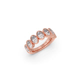 Oval Diamond Band Ring in Yellow Gold – Modern Luxury Design | JewelVerra