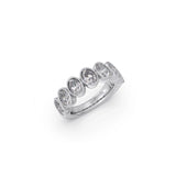 Oval Diamond Band Ring in Yellow Gold – Modern Luxury Design | JewelVerra