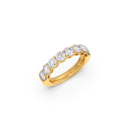 Classic Round Diamond Band in Yellow Gold – Full Eternity Style | JewelVerra