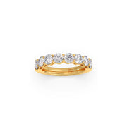Classic Round Diamond Band in Yellow Gold – Full Eternity Style | JewelVerra