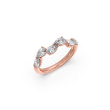 Pear & Oval Diamond Band Ring for Women – Elegant Gold Diamond Ring – Minimal & Sparkling Style | JewelVerra