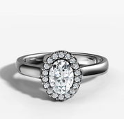 Oval Halo Diamond Ring | Jewelverra