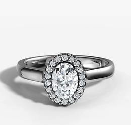 Oval Halo Diamond Ring | Jewelverra