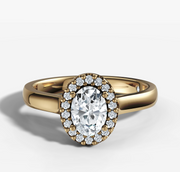 Oval Halo Diamond Ring | Jewelverra