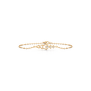 Arrow & Diamond Motif Bracelet in Yellow Gold – Geometric Charm | JewelVerra