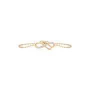 Infinity Diamond Bracelet in Yellow Gold | Love & Forever Symbol | JewelVerra