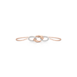 Diamond Link Bracelet in Gold & White Finish – Elegant Dual-Tone Design | JewelVerra