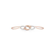 Diamond Link Bracelet in Gold & White Finish – Elegant Dual-Tone Design | JewelVerra