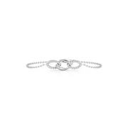 Diamond Link Bracelet in Gold & White Finish – Elegant Dual-Tone Design | JewelVerra