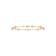 Gold Floral Diamond Bracelet – Elegant & Sparkling Jewelry for Women | JewelVerra