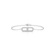 Floating Diamond Oval Bracelet in Yellow Gold – Minimalist Sparkle | JewelVerra