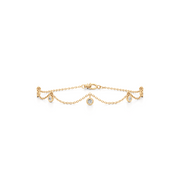 Drape Diamond Bracelet in Yellow Gold – Elegant Drop Style Chain | JewelVerra
