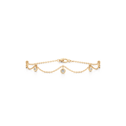 Drape Diamond Bracelet in Yellow Gold – Elegant Drop Style Chain | JewelVerra