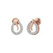 White Gold Teardrop Diamond Earrings – Modern Stud Elegance | JewelVerra