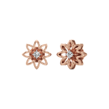 Floral Diamond Stud Earrings for Women – Gold Finish – Elegant Petal Design | Lab-Grown Diamond Jewelry by JewelVerra