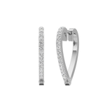 Heart-Shaped Diamond Hoop Earrings for Women – Rose Gold Finish | Elegant Lab-Grown Diamond Jewelry by JewelVerra