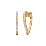 Heart-Shaped Diamond Hoop Earrings for Women – Rose Gold Finish | Elegant Lab-Grown Diamond Jewelry by JewelVerra