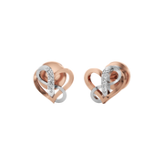 White Gold Diamond Heart Earrings for Women – 14K Studs | Love Shape Jewelry by JewelVerra