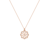 Floral Bloom Diamond Pendant Necklace – 14K - 18K | Yellow Gold or Silver | Petal Flower Design – JewelVerra