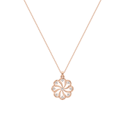 Floral Bloom Diamond Pendant Necklace – 14K - 18K | Yellow Gold or Silver | Petal Flower Design – JewelVerra
