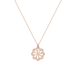 Floral Bloom Diamond Pendant Necklace – 14K - 18K | Yellow Gold or Silver | Petal Flower Design – JewelVerra