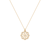Floral Bloom Diamond Pendant Necklace – 14K - 18K | Yellow Gold or Silver | Petal Flower Design – JewelVerra