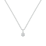 Classic Bloom Diamond Pendant – Elegant White Gold Necklace | JewelVerra