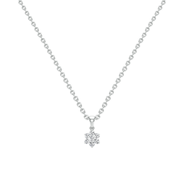 Classic Bloom Diamond Pendant – Elegant White Gold Necklace | JewelVerra