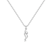 Twisted Vine Diamond Pendant Necklace – 14K White Gold or Yellow Gold | Modern Elegant Jewelry – JewelVerra