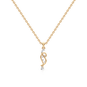 Twisted Vine Diamond Pendant Necklace – 14K White Gold or Yellow Gold | Modern Elegant Jewelry – JewelVerra