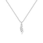 Leaf Vine Diamond Pendant Necklace – 14K Gold or Silver | Elegant Nature-Inspired Jewelry – JewelVerra