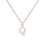 Golden Bloom Diamond Pendant – 18K Floral Necklace for Women | JewelVerra