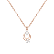 Golden Bloom Diamond Pendant – 18K Floral Necklace for Women | JewelVerra