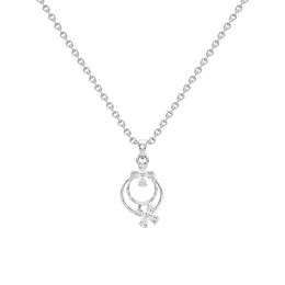 Golden Bloom Diamond Pendant – 18K Floral Necklace for Women | JewelVerra