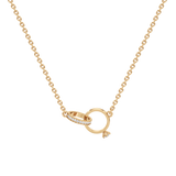 Interlocking Circle Diamond Necklace in White Gold – Elegant & Modern Design | JewelVerra