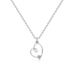 Rose Gold Heart Diamond Pendant Necklace – 14K Love Heart Chain for Women | JewelVerra