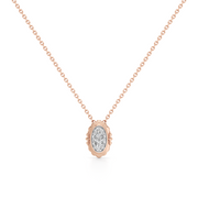 Gold Oval Diamond Pendant Necklace – 14K Yellow Gold Elegant Chain for Women | JewelVerra