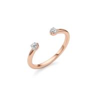 Triple Petal Floral Studs – 14K Rose Gold Diamond Earrings | JewelVerra