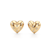Minimal Heart Diamond Earrings – Dainty Rose Gold Fashion | JewelVerra